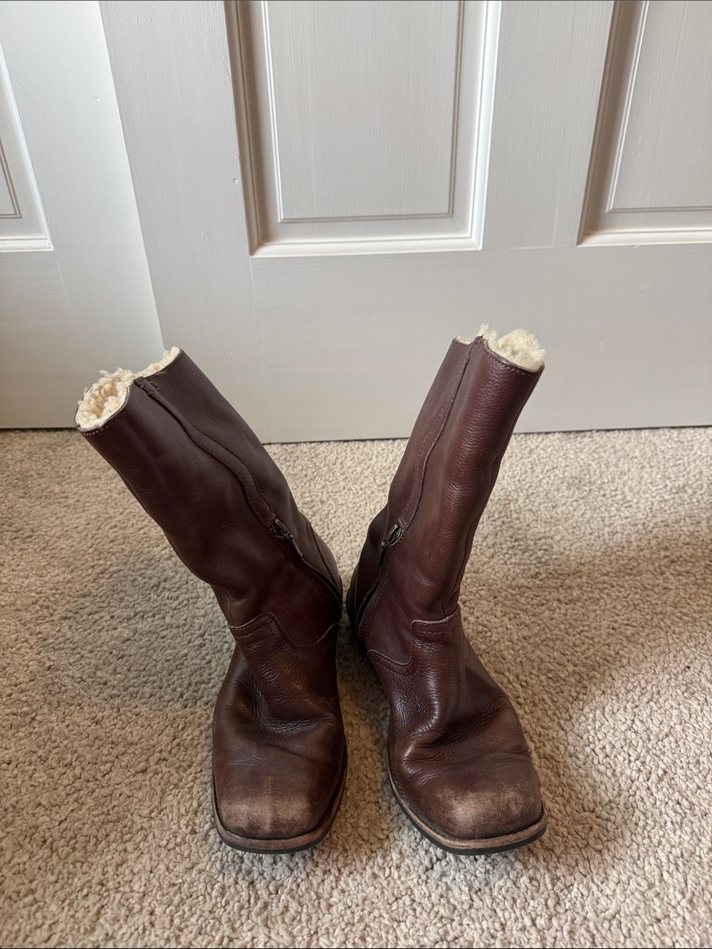 UGG Brown Treaded Leather Boot
